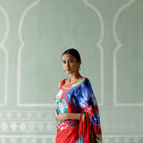 Ruby Floral Saree