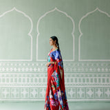 Ruby Floral Saree