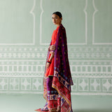 Scarlet & Purple Kurta Set