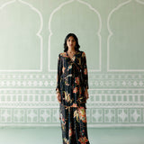 Black Paisley Angrakha Set