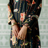 Black Paisley Angrakha Set