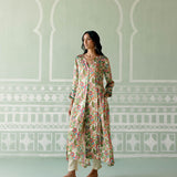 Ecru Floral Kurta Set