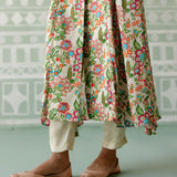 Ecru Floral Kurta Set