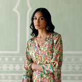 Ecru Floral Kurta Set
