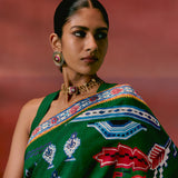 Emerald Aztec Saree
