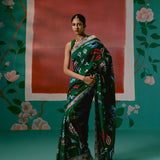 Emerald Aztec Saree