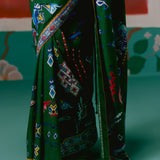 Emerald Aztec Saree