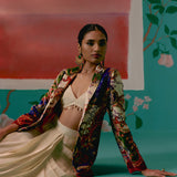 Paisley Blazer Dhoti Set