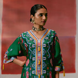 Emerald Aztec Kaftan Set