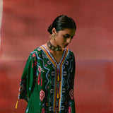 Emerald Aztec Kaftan Set