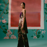 Olive & Purple Paisley Kurta Set