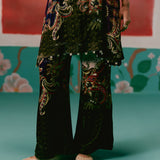 Olive & Purple Paisley Kurta Set