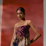 Olive & Purple Paisley Kurta Set