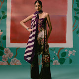 Olive & Purple Paisley Kurta Set