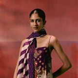 Olive & Purple Paisley Kurta Set