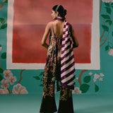 Olive & Purple Paisley Kurta Set