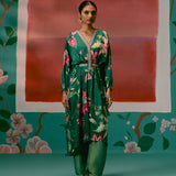 Green Chintz Kaftan Set