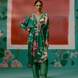 Green Chintz Kaftan Set
