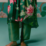 Green Chintz Kaftan Set