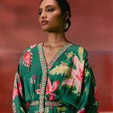 Green Chintz Kaftan Set