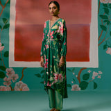 Green Chintz Kaftan Set