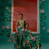 Green Chintz Kaftan Set