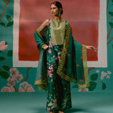 Green Chintz Sleeveless Kurta Set