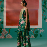 Green Chintz Sleeveless Kurta Set