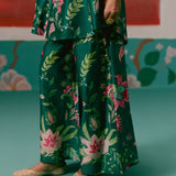 Green Chintz Sleeveless Kurta Set