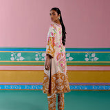 Pink & Mustard Paisley Kurta Set
