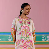 Pink & Mustard Paisley Kurta Set
