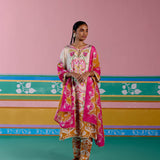 Pink & Mustard Paisley Kurta Set