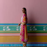 Pink & Mustard Paisley Kurta Set
