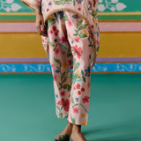Dusty Pink Floral Kaftan Set