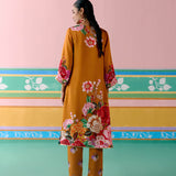 Mustard Floral Kurta Set