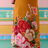 Mustard Floral Kurta Set