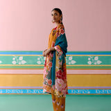 Mustard Floral Kurta Set