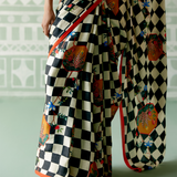 Black & White Checked Saree